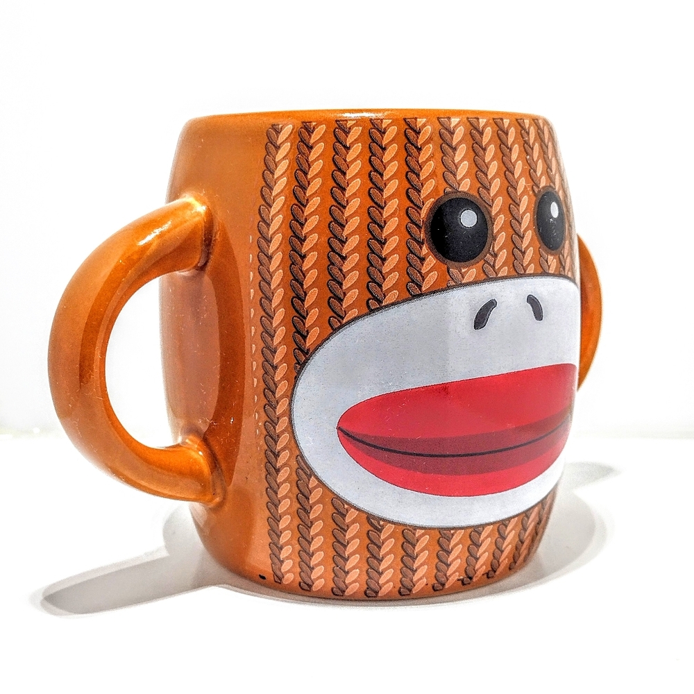 Sock Monkey Coffee Mug by Galerie- Brown - Picture 3 of 6